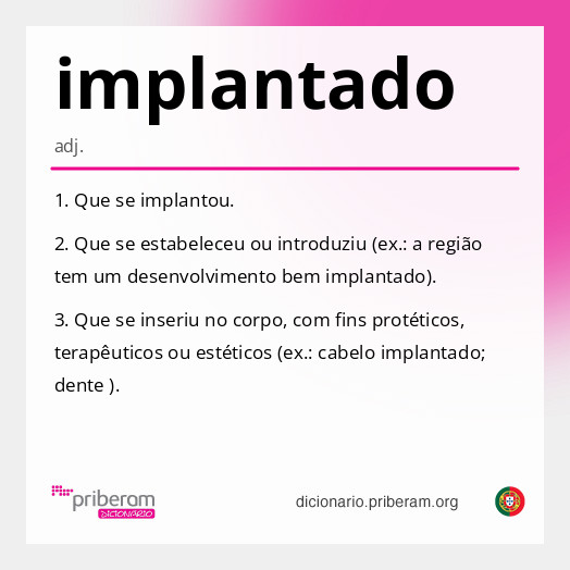 Significado de implantado
