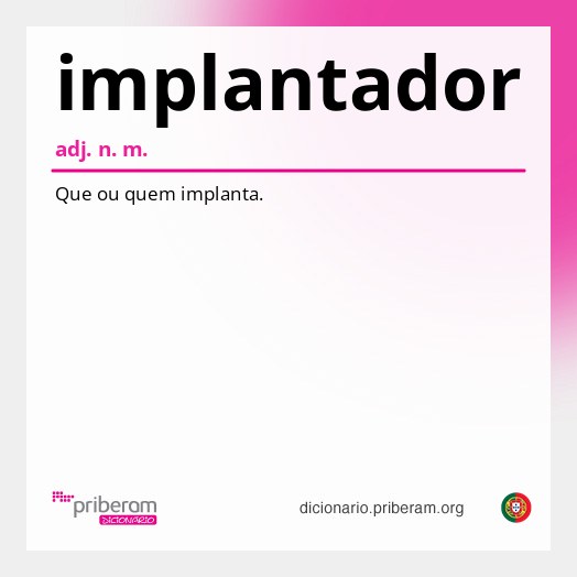 Significado de implantador