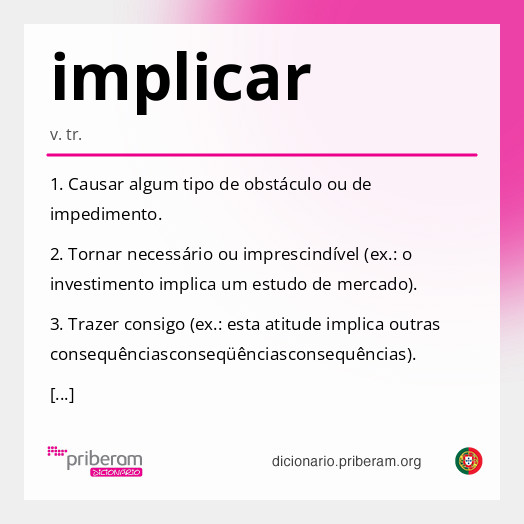 Significado de implicar