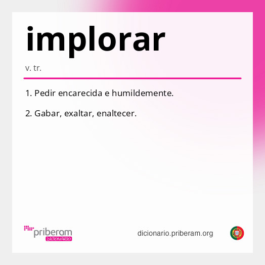 Significado de implorar