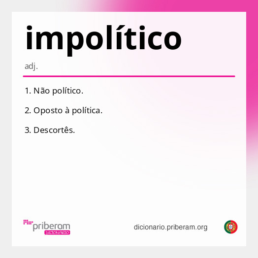 Significado de impolítico