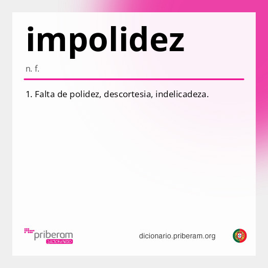 Significado de impolidez