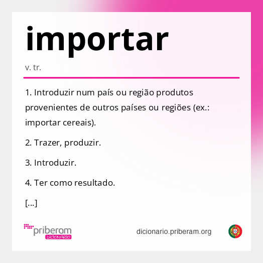 Significado de importar
