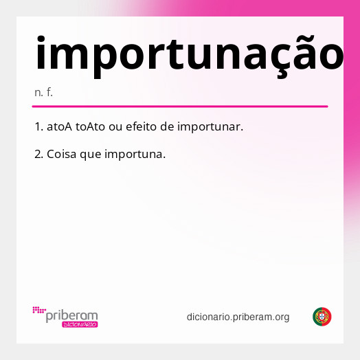 Significado de importunação
