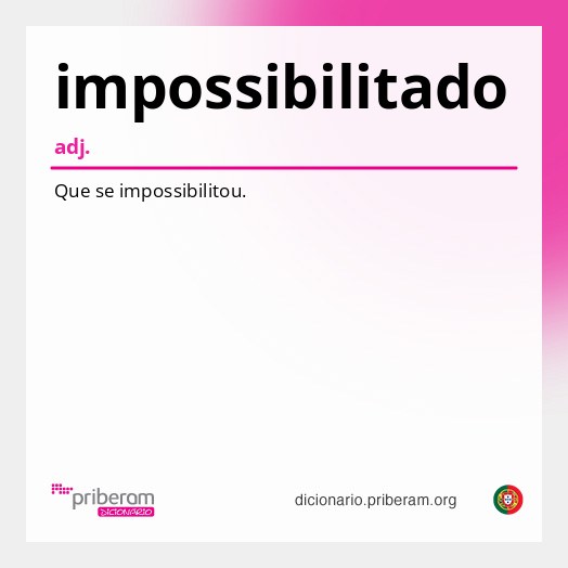 Significado de impossibilitado