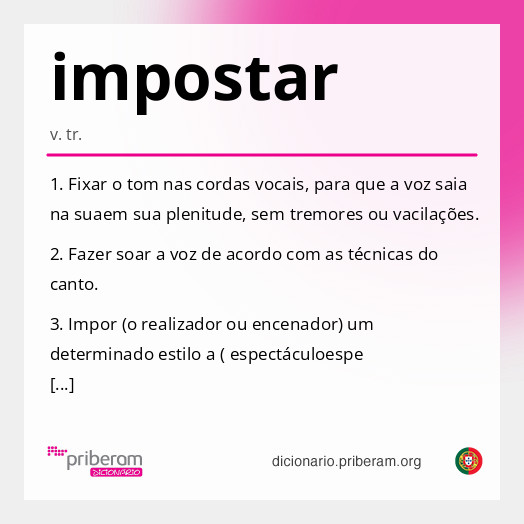 Significado de impostar