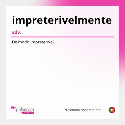 Significado de impreterivelmente