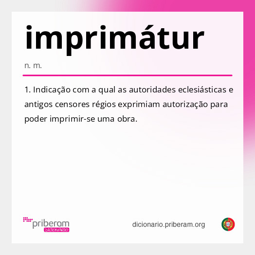 Significado de imprimátur