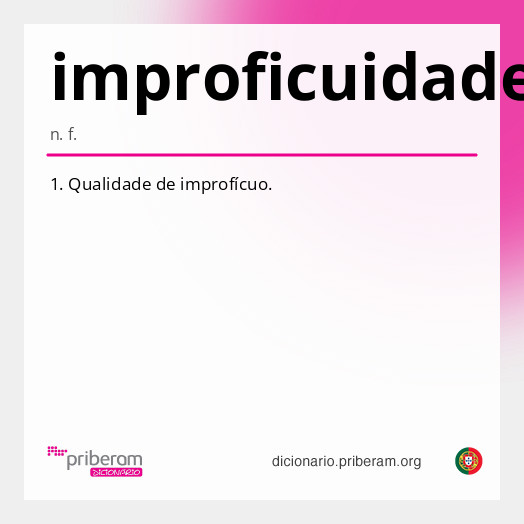Significado de improficuidade