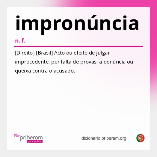 Significado de impronúncia