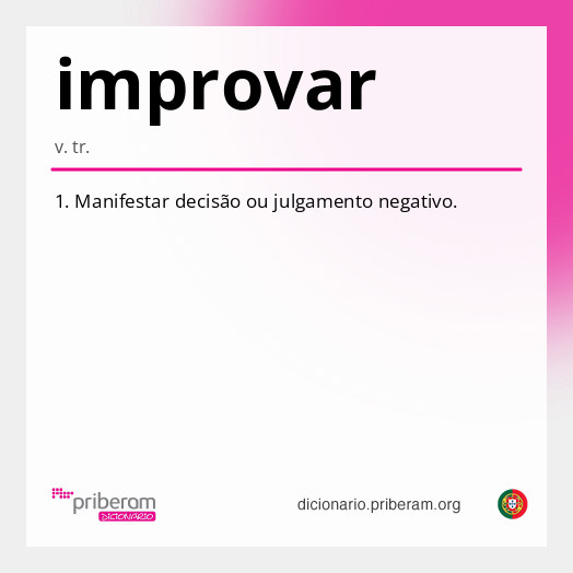 Significado de improvar