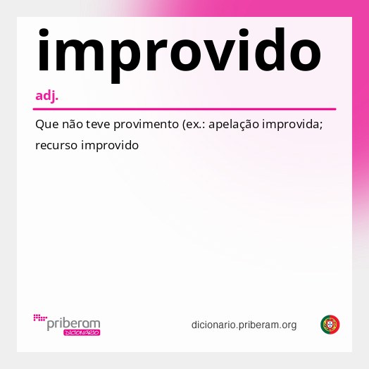 Significado de improvido