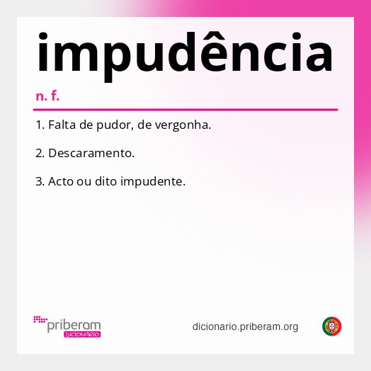 Significado de impudência