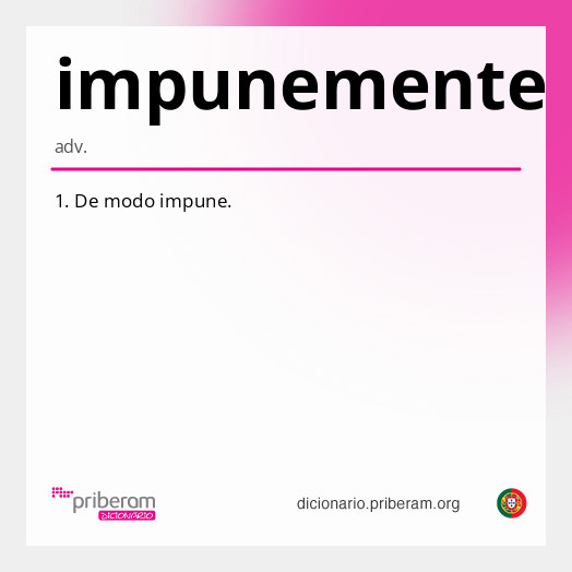 Significado de impunemente