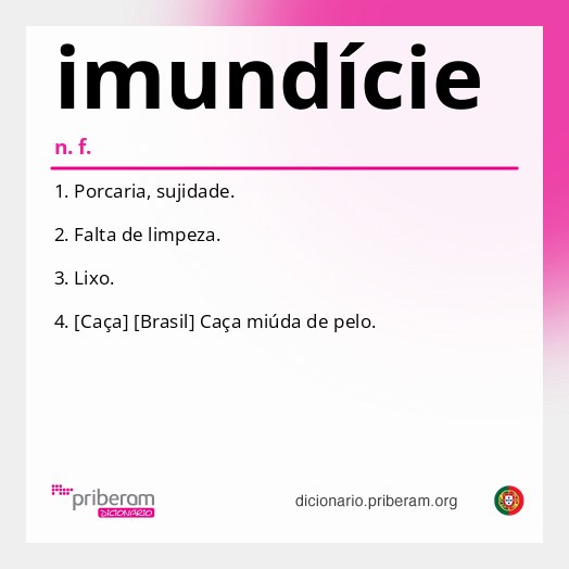 Significado de imundície