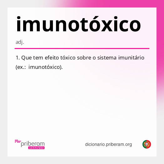 Significado de imunotóxico