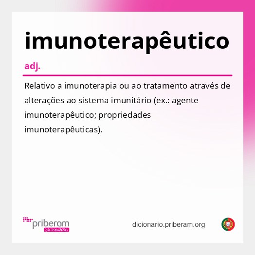 Significado de imunoterapêutico