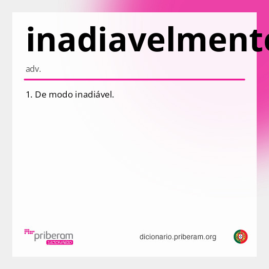 Significado de inadiavelmente