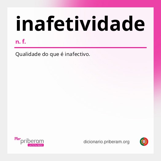 Significado de inafetividade