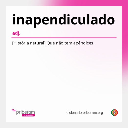 Significado de inapendiculado