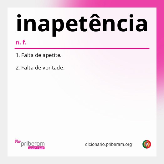 Significado de inapetência