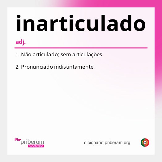 Significado de inarticulado