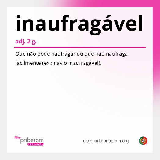 Significado de inaufragável