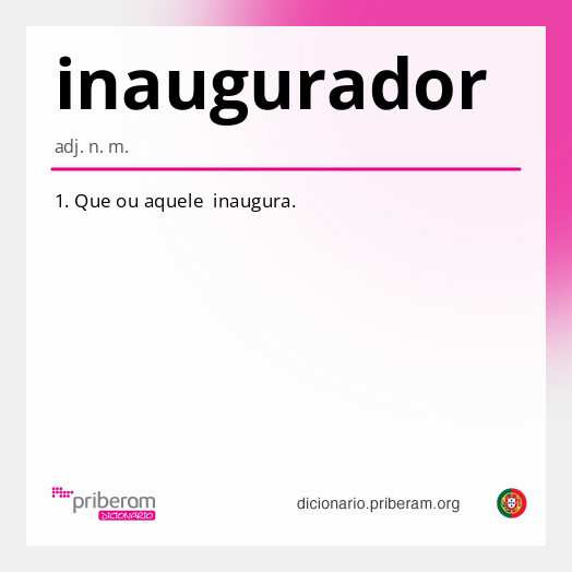 Significado de inaugurador