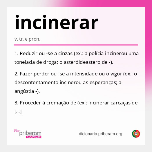 Significado de incinerar