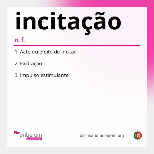 Significado de incitação