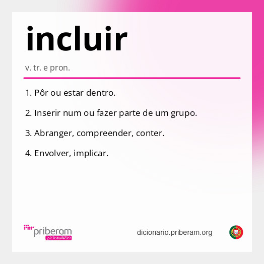 Significado de incluir