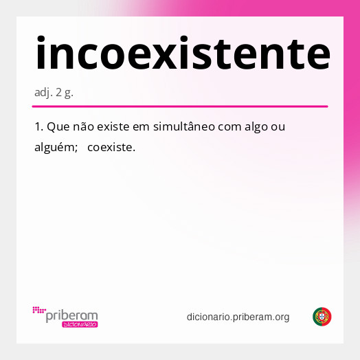 Significado de incoexistente