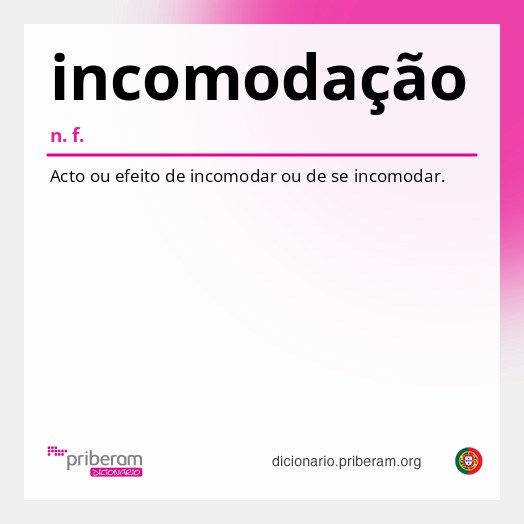 Significado de incomodação
