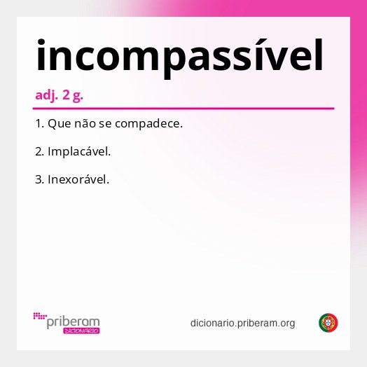 Significado de incompassível
