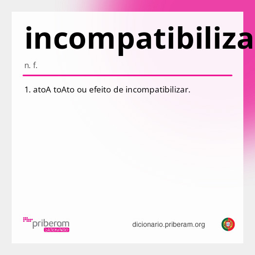 Significado de incompatibilização