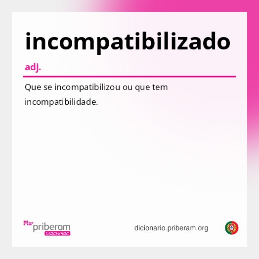 Significado de incompatibilizado