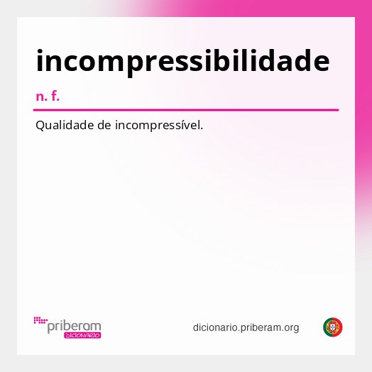Significado de incompressibilidade