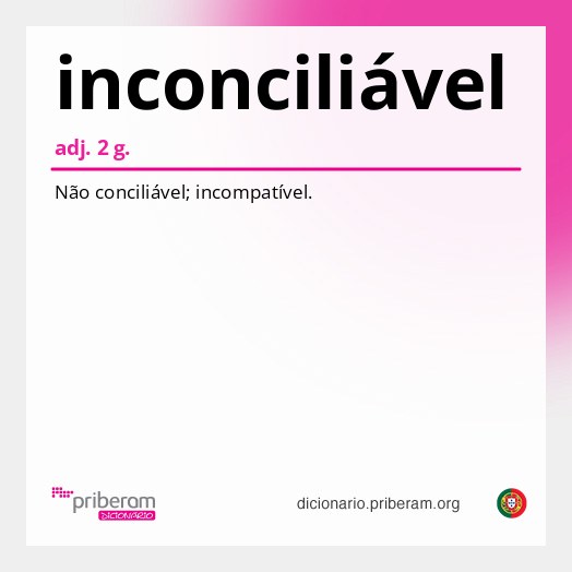 Significado de inconciliável