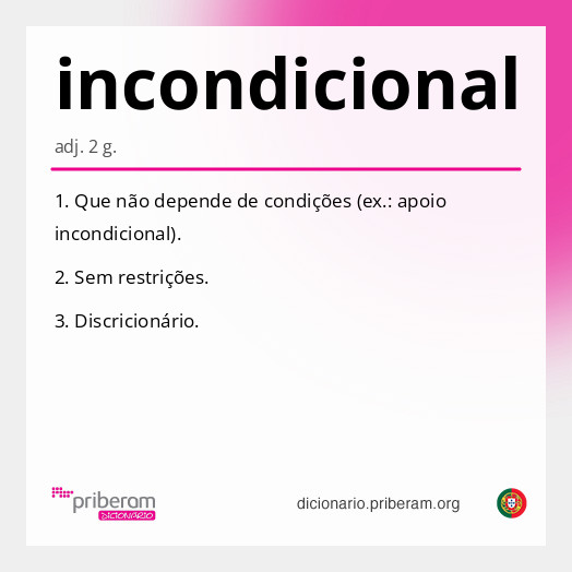 Significado de incondicional