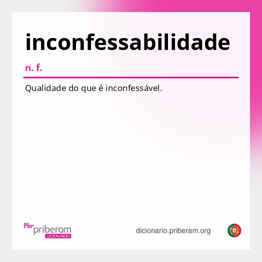 Significado de inconfessabilidade