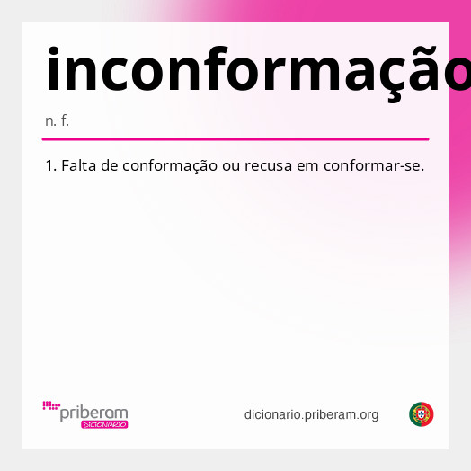 Significado de inconformação