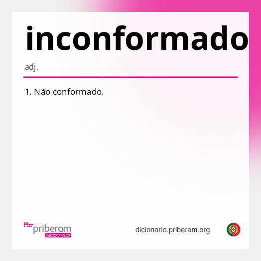 Significado de inconformado