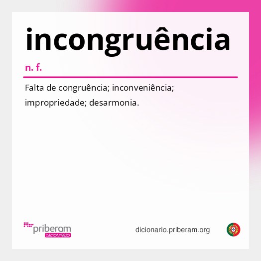Significado de incongruência