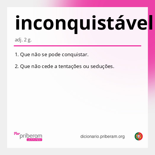 Significado de inconquistável