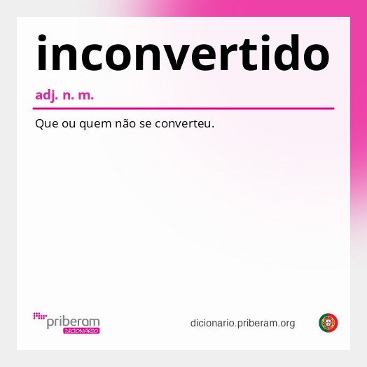 Significado de inconvertido