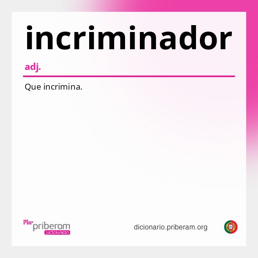 Significado de incriminador