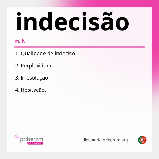 Significado de indecisão