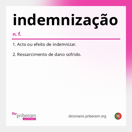 Significado de indemnização