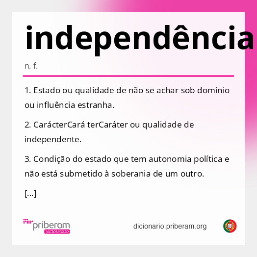 Significado de independência