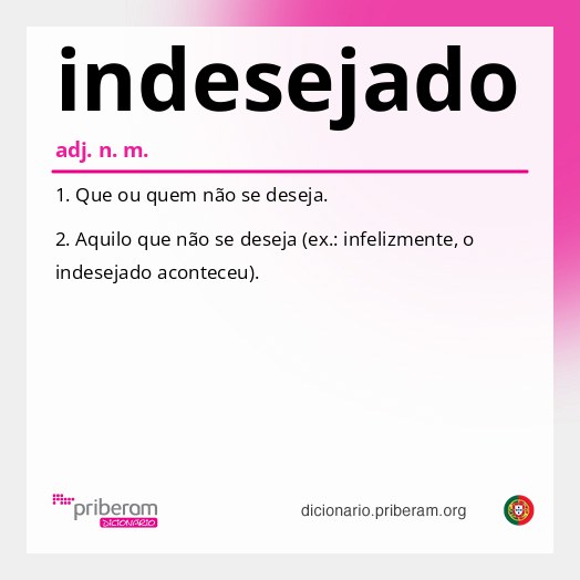 Significado de indesejado